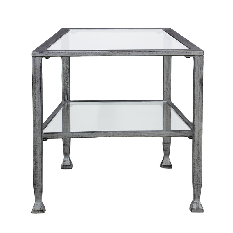 Aquilla Coffee Table with Storage Color Silver